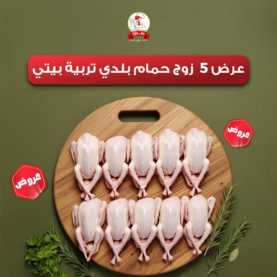 عرض 5 زوج حمام بلدي تربية بيتي